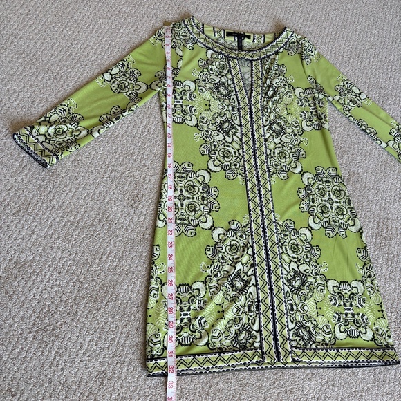 BCBGMaxazria AVILA dress lime green combo Small - Picture 9 of 16
